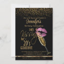 Recherche de 20 anniversaire invitations Noir et or