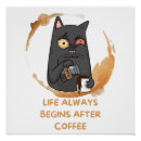 Recherche de un café posters Chat