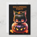 Recherche de chat noir halloween invitations Horreur
