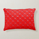 Recherche de cuir rouge coussins Mode