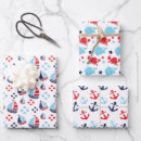 Recherche de voilier papier cadeau Bleu marine