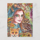 Recherche de hibou fille cartes postales Animal