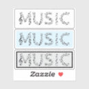 Recherche de musicaux autocollants Noir