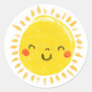 Recherche de soleil kawaii autocollants Heureux