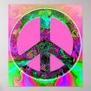 Recherche de signe paix rose posters Hippie