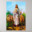Suche nach jesus mit schafen poster Guter hirte