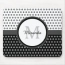 Recherche de pois noir tapis souris Monogramme