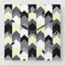 Recherche de chevron gris horloges Jaune