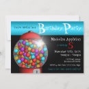 Recherche de gumball machine anniversaire invitations Rouge