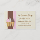 Recherche de cornet de crème glacée cartes visite Dessert