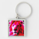 Recherche de tête lion porteclés Noir