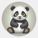 Recherche de dessin de panda autocollants Noir et blanc
