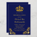 Recherche de royal blue and gold invitations Élégant
