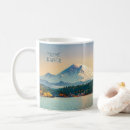 Recherche de montagne de cascade tasses Coucher de soleil