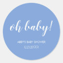 Recherche de garçon de baby shower autocollants Bleu
