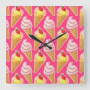 Suche nach ice cream cone wanduhren Pink
