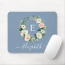 Recherche de fleurs blanches roses tapis souris Girly