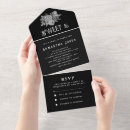 Recherche de black and white floral invitations Élégant