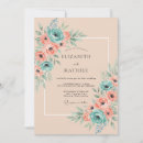 Recherche de teal mariage invitations Aquarelle