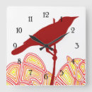 Recherche de oiseau rouge horloges Pour elle