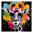 Recherche de girafe colorée posters Mignon