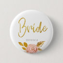 Recherche de mariage rose de fleur badges Bridesmaid