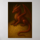 Suche nach goldener drache poster Rot