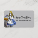 Recherche de alice pays merveilles cartes visite Illustration