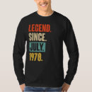 Suche nach legende seit 1970 tshirts Jahr