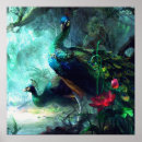 Recherche de paon posters Bleu