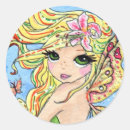 Recherche de fée verte autocollants Fille