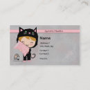 Recherche de chat kawaii cartes visite Illustration