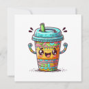 Recherche de café kawaii cartes postales Cappuccino