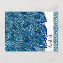 Recherche de paon bleu invitations Paillettes