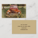 Recherche de voiture vintage cartes visite Rustique