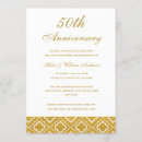 Recherche de 50 ans mariage anniversaire invitations Élégant