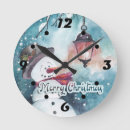 Recherche de joyeux noël horloges Aquarelle