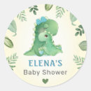 Recherche de dinosaure bleu autocollants Baby shower dino