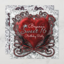 Recherche de bonbon rouge et noir 16 invitations Argent