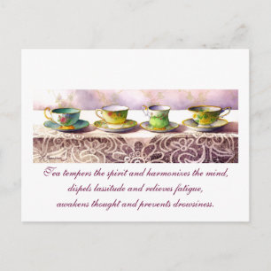 0001 Ligne de Teacups Lu Yu Carte postale