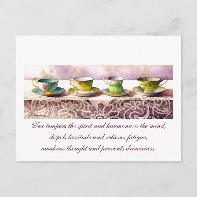 0001 Ligne de Teacups Lu Yu Carte postale (Devant)