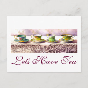 0001 Reihe Teacups Postkarte