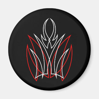 0001 Roter & Weißes Pinstripe Magnet