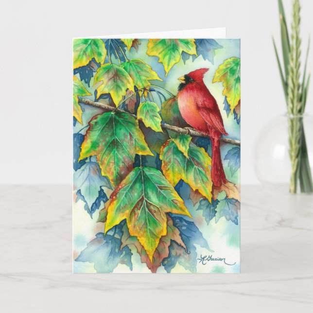 0004 Kardinal Sympathy Card Feiertagskarte (Vorderseite)