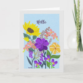 0008 Hello Bouquet Karte