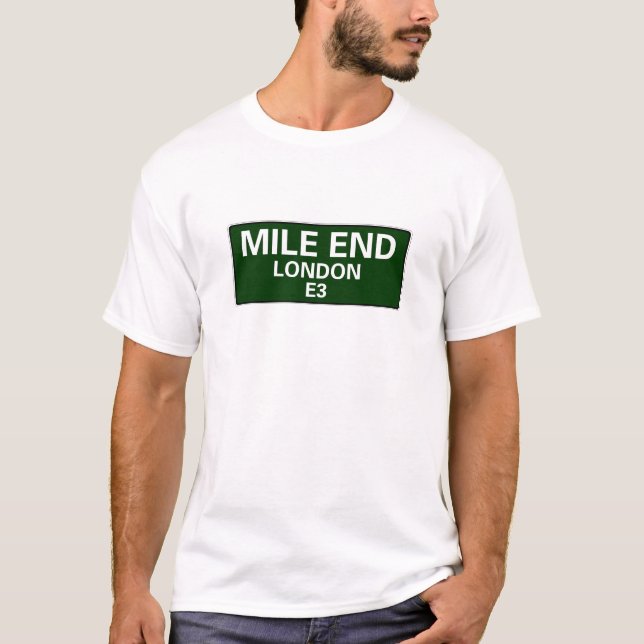 000 STRASSENSCHILDER - LONDON - MEILEN-ENDE E3 T-Shirt (Vorderseite)