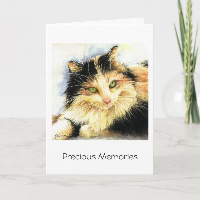 0010 Calico Cat Beileid Karte (Vorderseite)