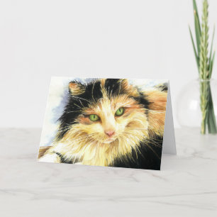 0010 Calico Cat carte d'anniversaire