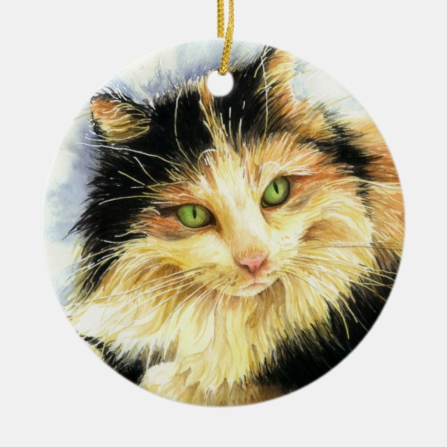 0010 Calico Cat Keramikornament (Vorne)