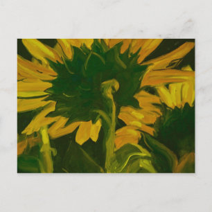0010-hinter der Sonnenblume Postkarte